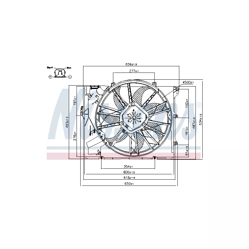 Ventilateur, refroidissement du moteur NISSENS 85633