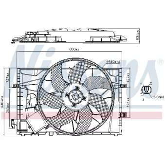 Ventilateur, refroidissement du moteur NISSENS 85656