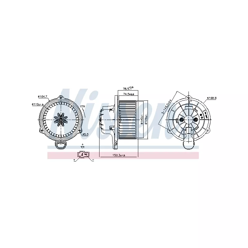 Pulseur d'air habitacle NISSENS 87510
