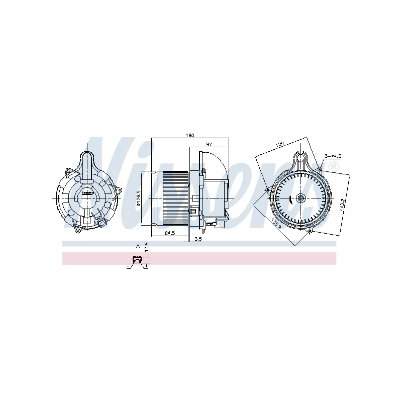 Pulseur d'air habitacle NISSENS 87523