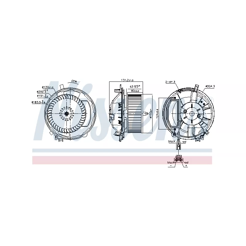 Pulseur d'air habitacle NISSENS 87527