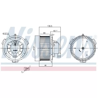 Pulseur d'air habitacle NISSENS