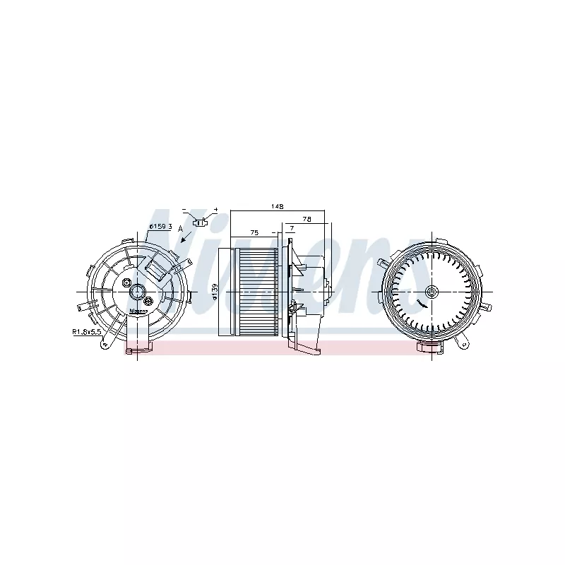Pulseur d'air habitacle NISSENS 87675