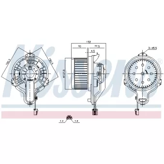 Pulseur d'air habitacle NISSENS 87867