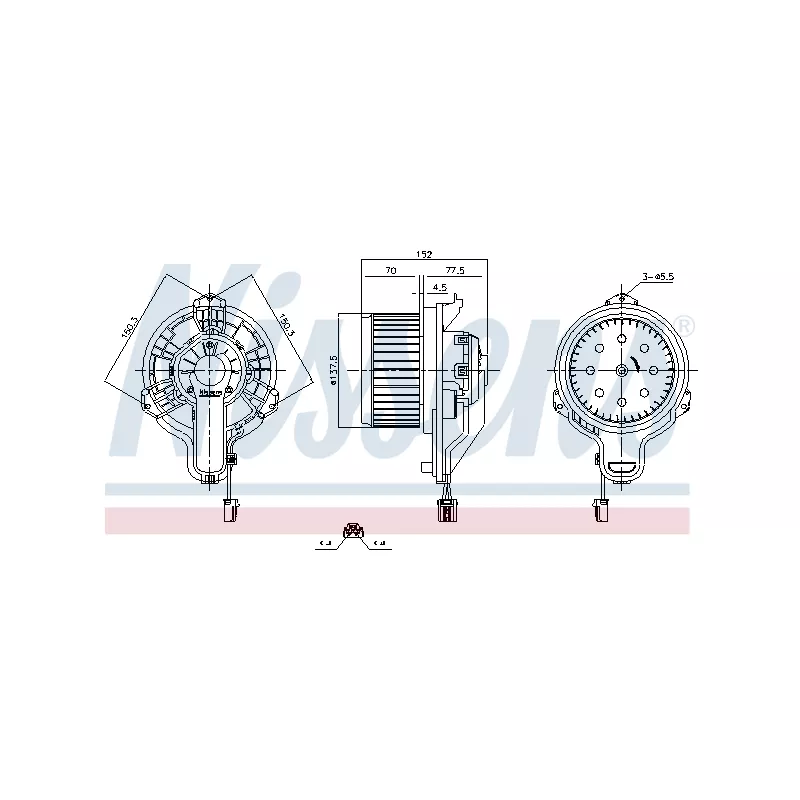 Pulseur d'air habitacle NISSENS 87867