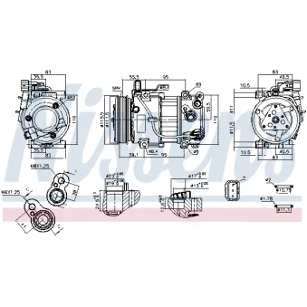 Compresseur, climatisation NISSENS 891097