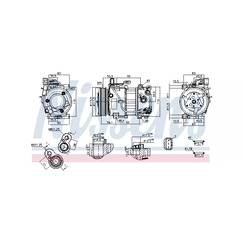 Compresseur, climatisation NISSENS 891097