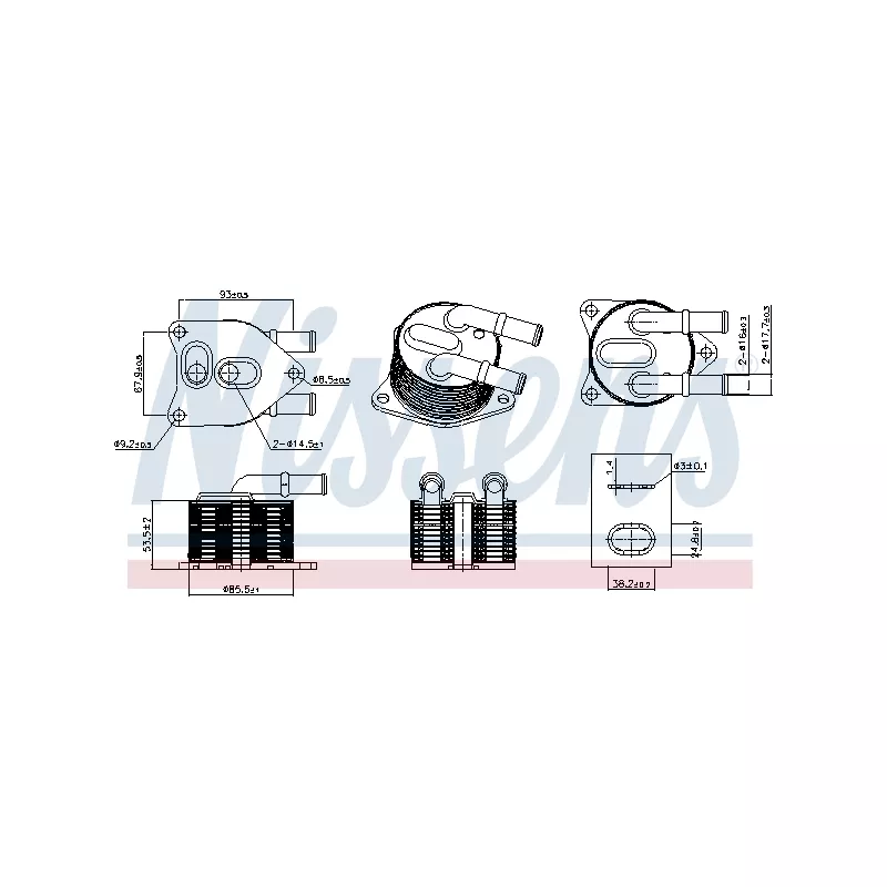 Radiateur d'huile de boîte automatique NISSENS 91508