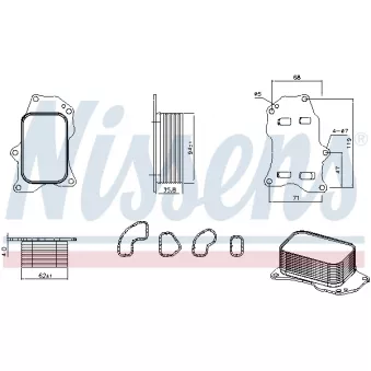 Radiateur d'huile NISSENS 91562