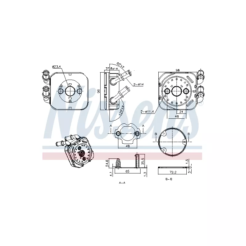 Radiateur d'huile NISSENS 91583