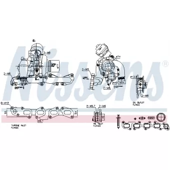 Turbocompresseur, suralimentation NISSENS 93510