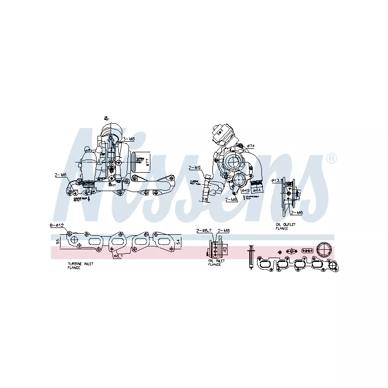 Turbocompresseur, suralimentation NISSENS 93510