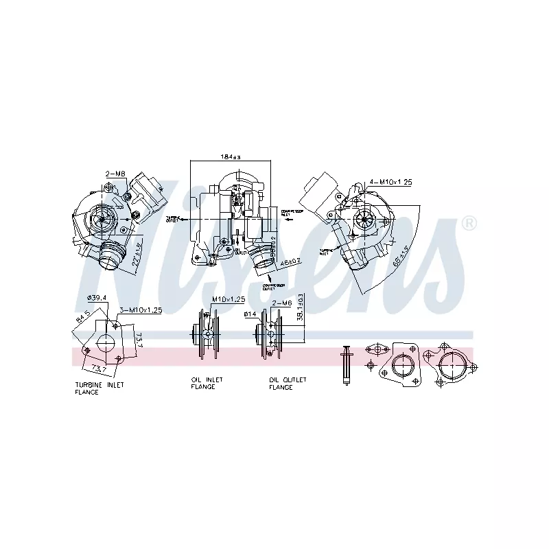 Turbocompresseur, suralimentation NISSENS 93937