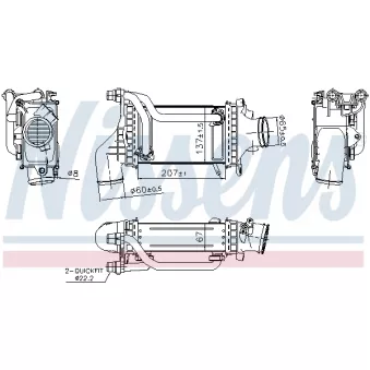 Intercooler, échangeur NISSENS 961455