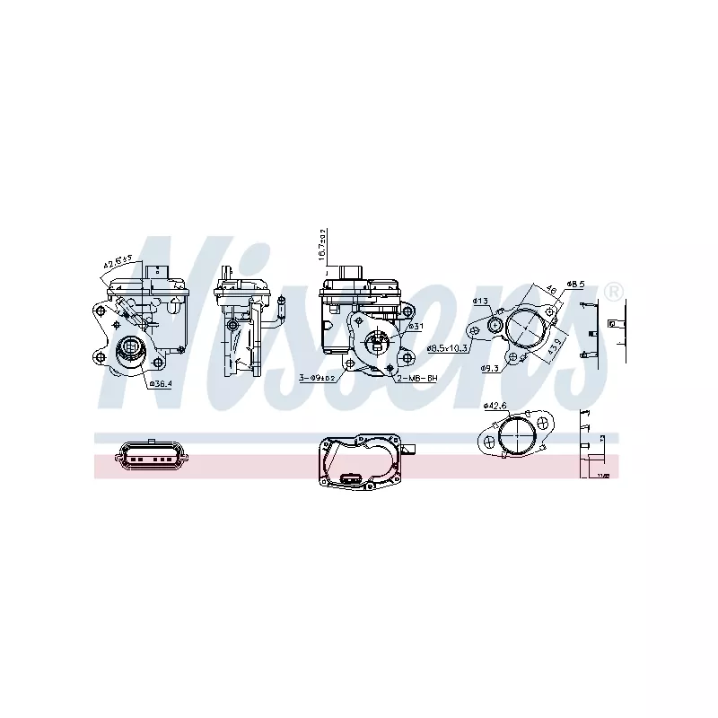 Vanne EGR NISSENS 98596