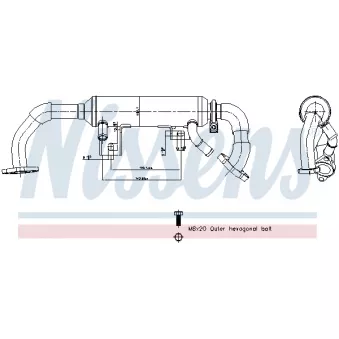 Radiateur, réaspiration des gaz d'échappement NISSENS 989467