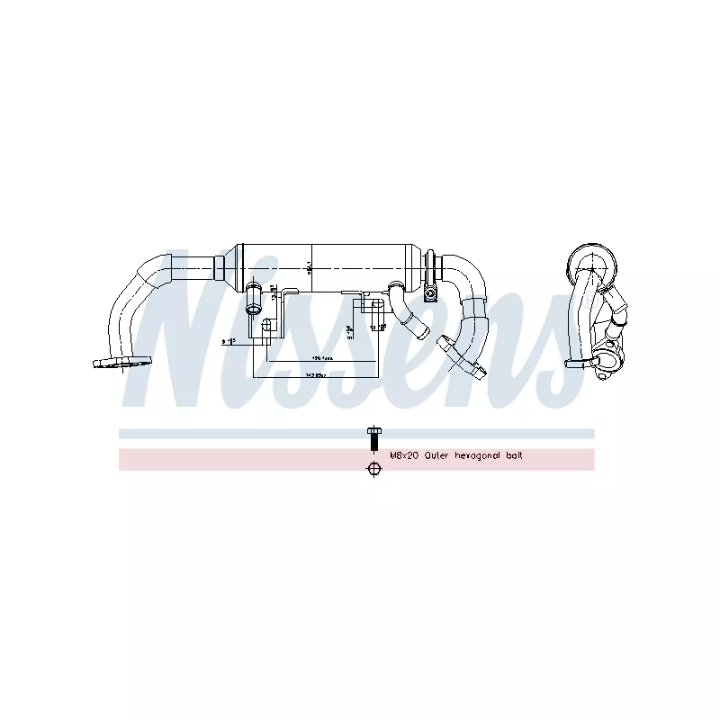 Radiateur, réaspiration des gaz d'échappement NISSENS 989467