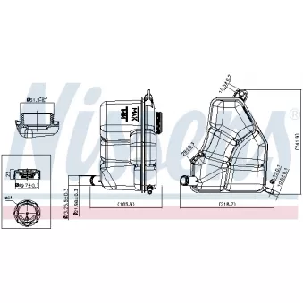 Vase d'expansion, liquide de refroidissement NISSENS 996386