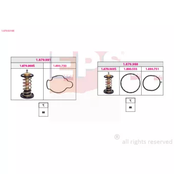 Thermostat, liquide de refroidissement EPS 1.879.931KK