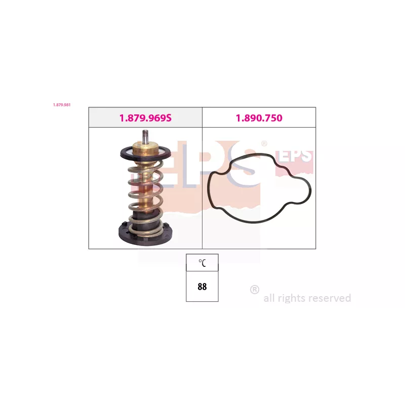 Thermostat, liquide de refroidissement EPS 1.879.981