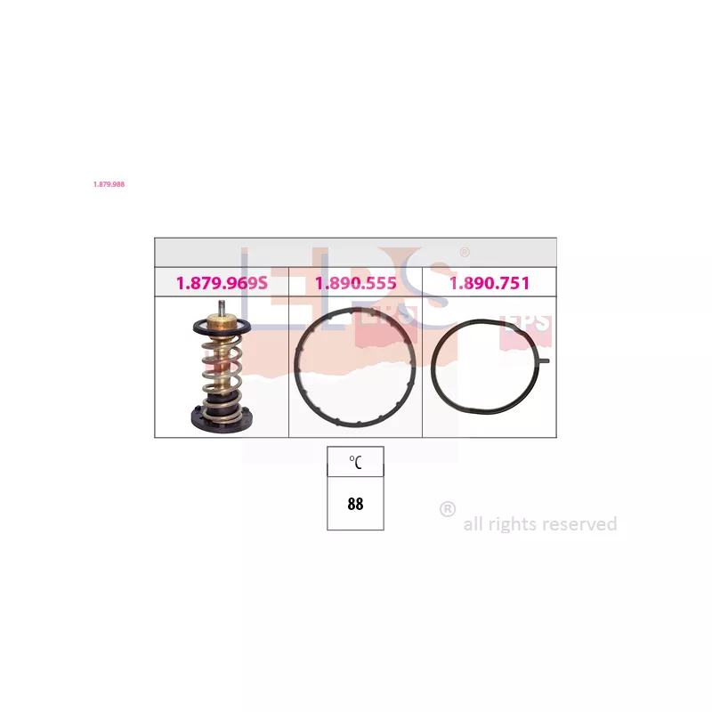 Thermostat, liquide de refroidissement EPS 1.879.988