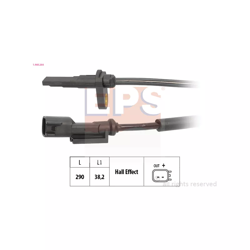 Capteur, vitesse de roue EPS 1.960.264