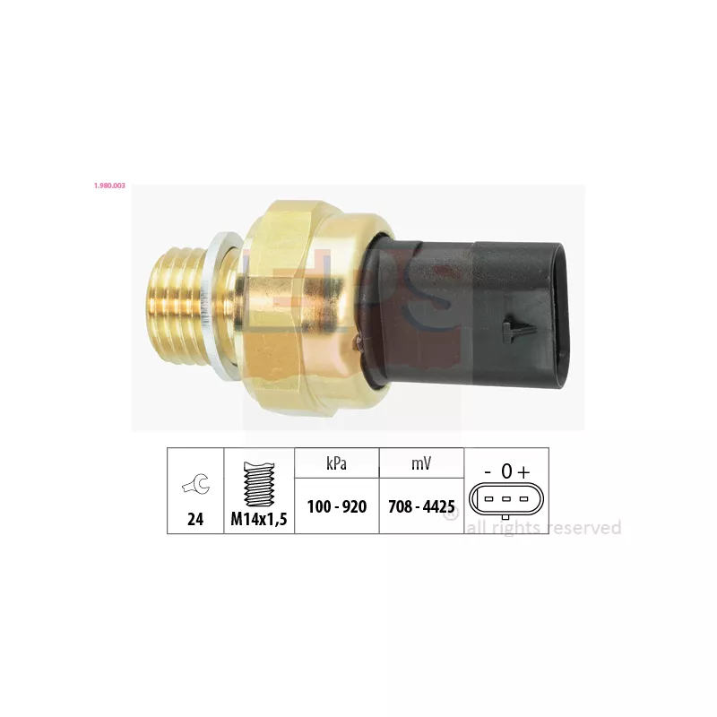 Capteur, pression d'huile EPS 1.980.003