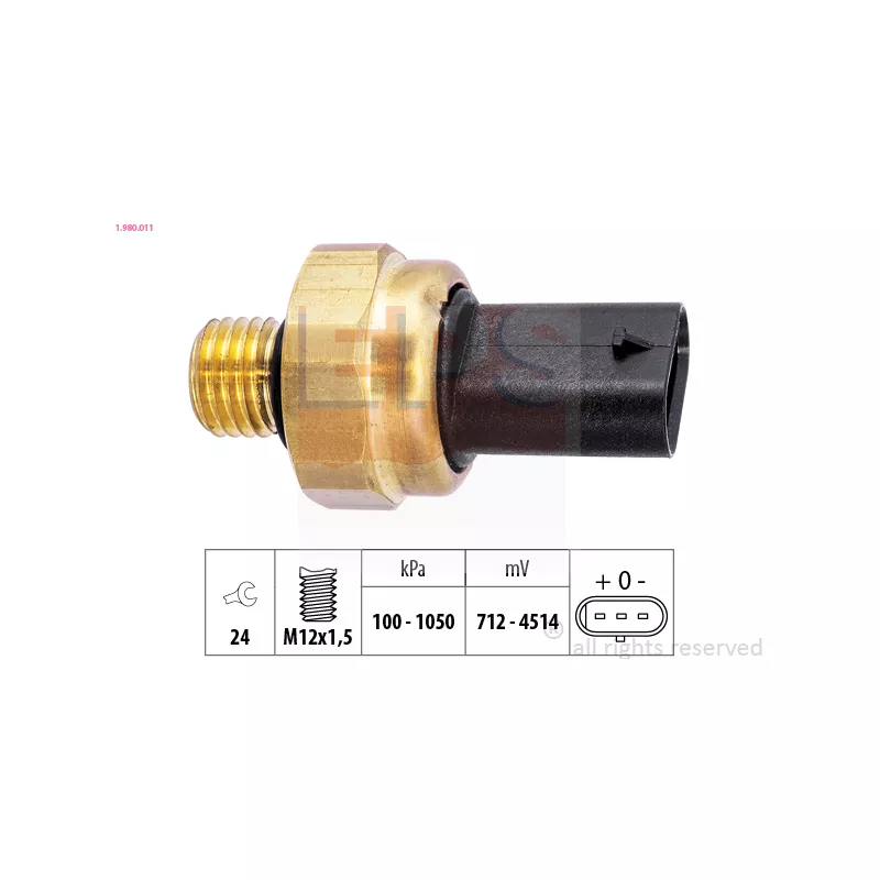 Capteur, pression d'huile EPS 1.980.011