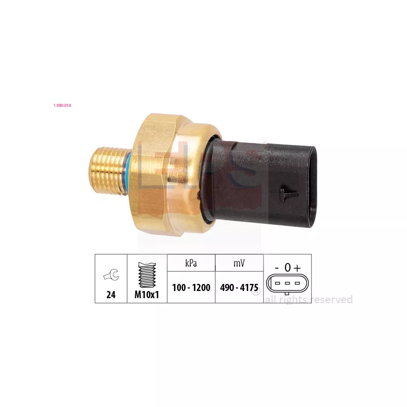 Capteur, pression d'huile EPS 1.980.018
