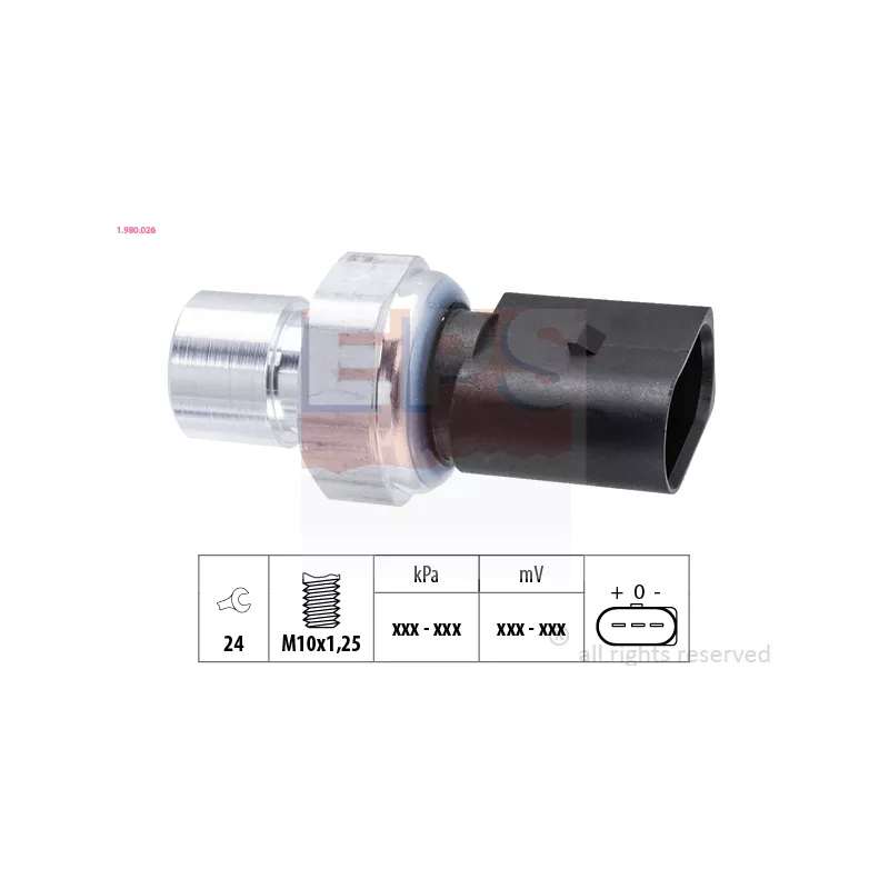 Pressostat, climatisation EPS 1.980.026