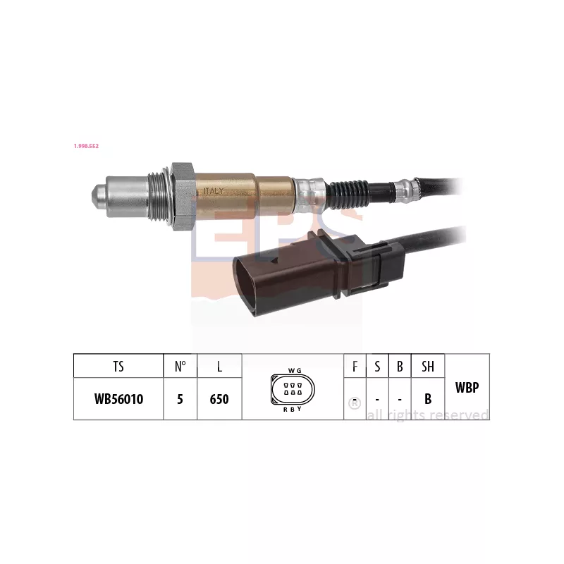 Sonde lambda EPS 1.998.552