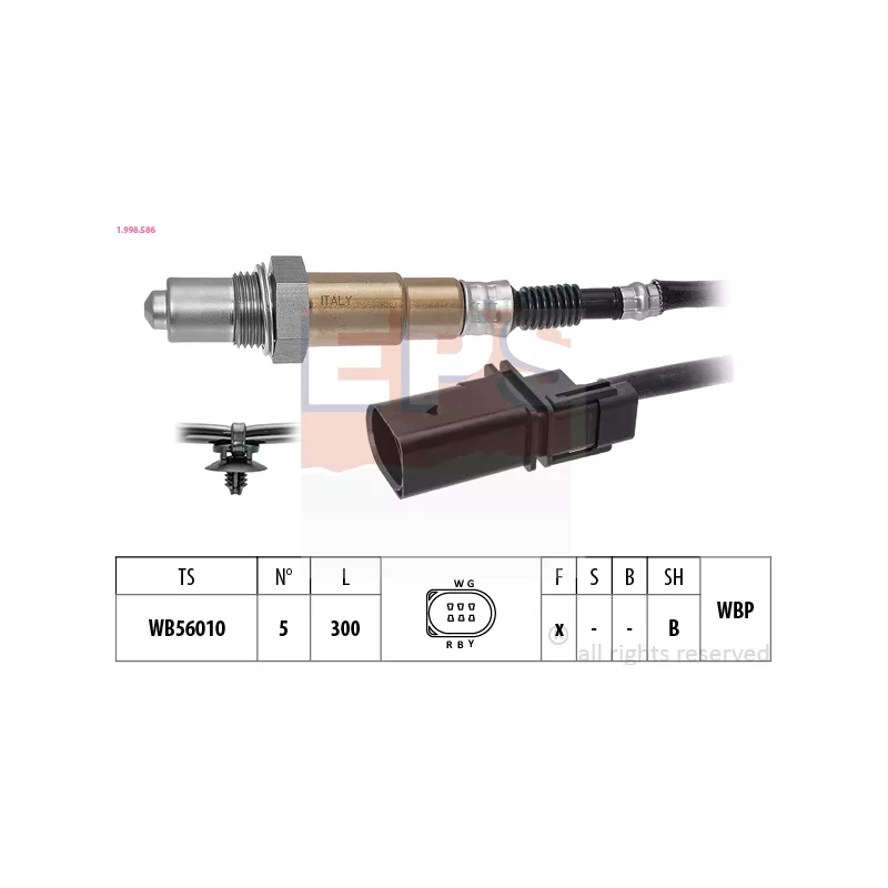 Sonde lambda EPS 1.998.586