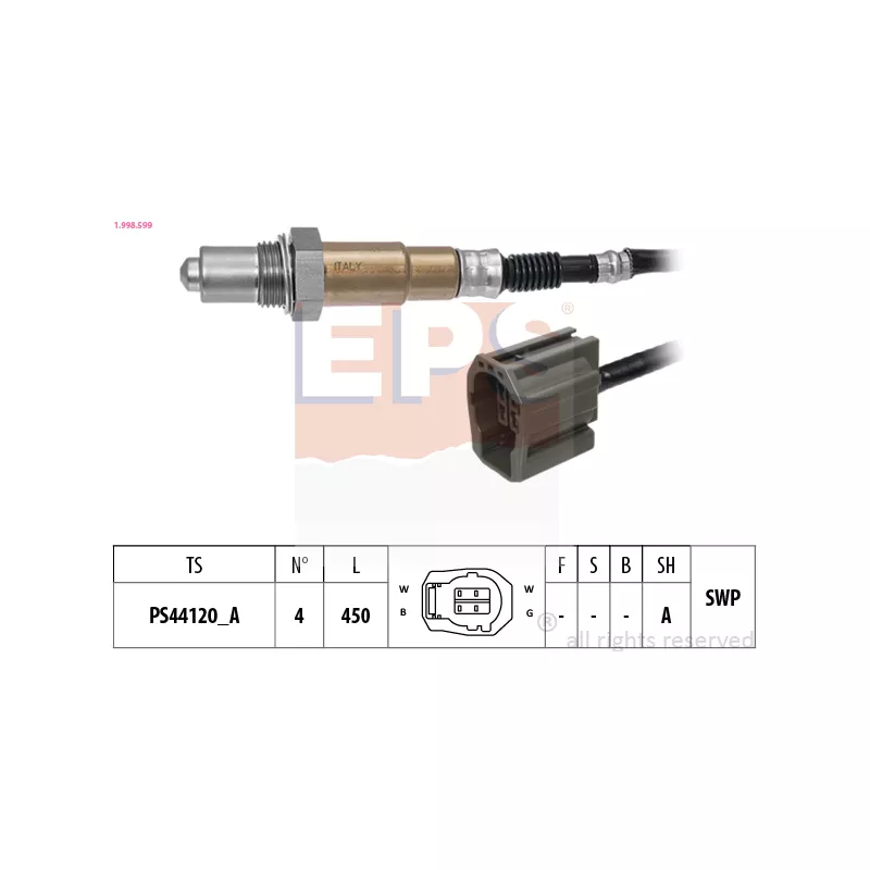 Sonde lambda EPS 1.998.599