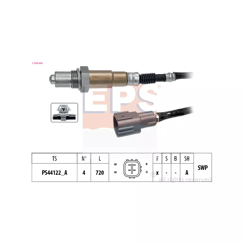 Sonde lambda EPS 1.998.600