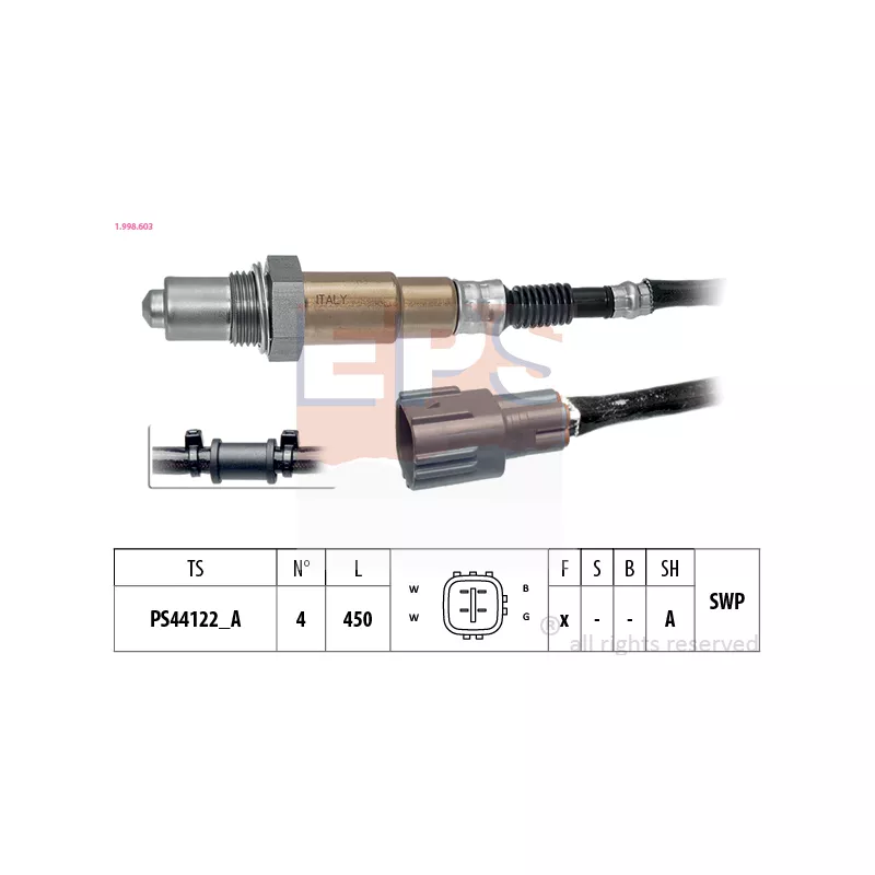 Sonde lambda EPS 1.998.603