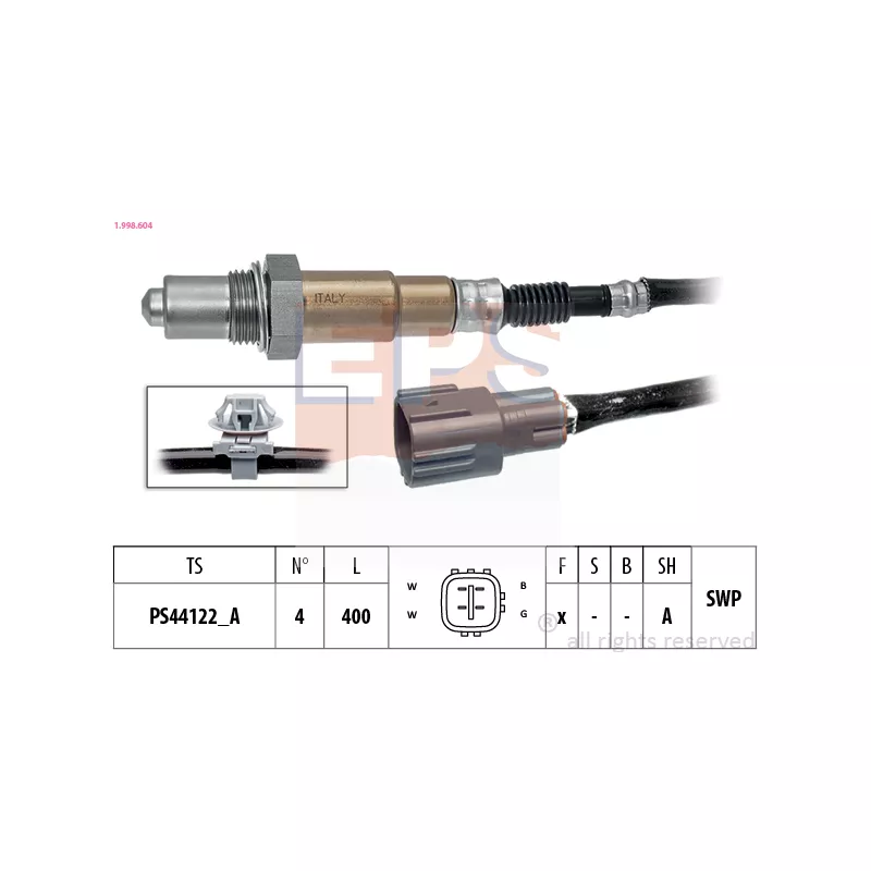 Sonde lambda EPS 1.998.604