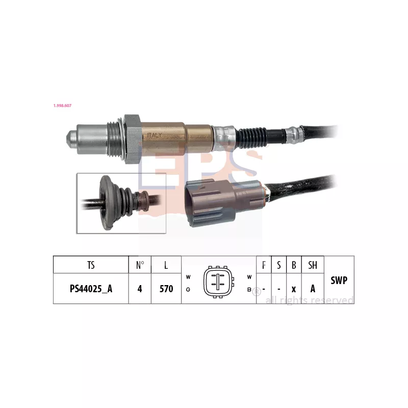 Sonde lambda EPS 1.998.607