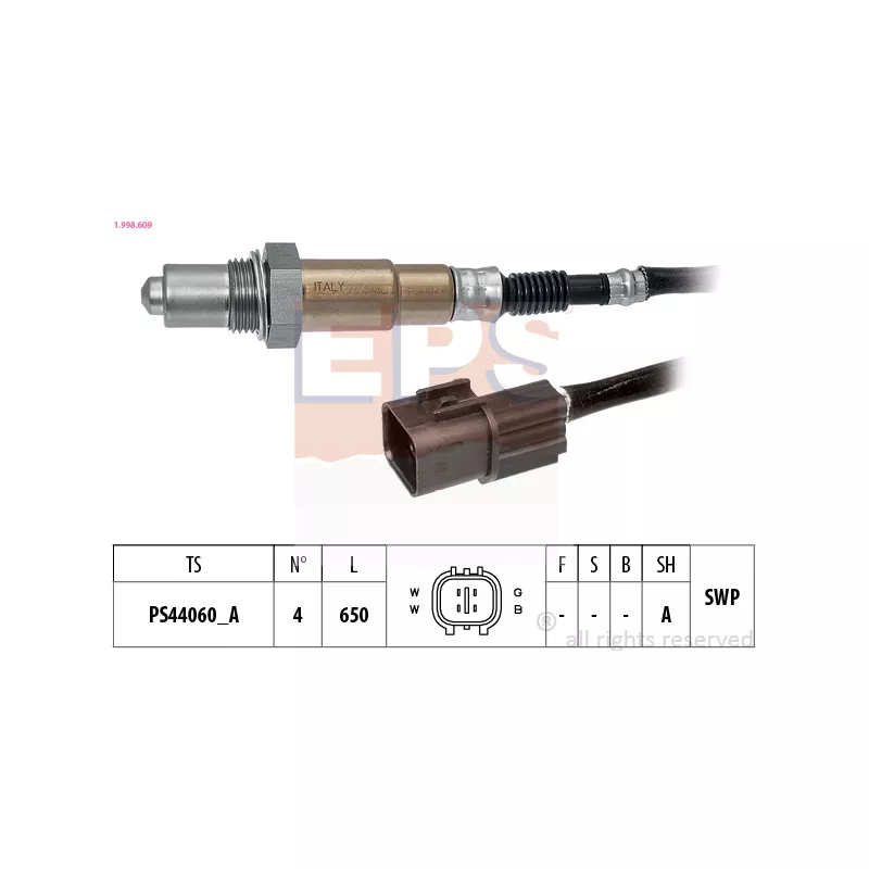 Sonde lambda EPS 1.998.609