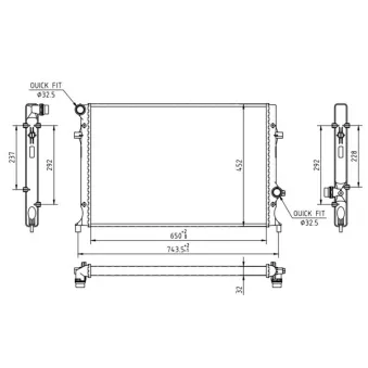 Radiateur, refroidissement du moteur HART