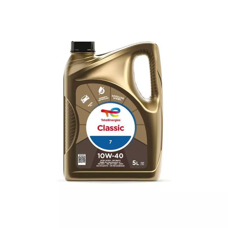 Huile moteur 10W-40 Classic 7 - 5L TotalEnergies 213691