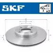 Jeu de 2 disques de frein avant SKF VKBD 80166 V2 - Visuel 2