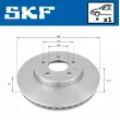 Jeu de 2 disques de frein avant SKF VKBD 80407 V1 - Visuel 2