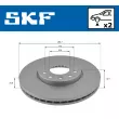 Jeu de 2 disques de frein avant SKF VKBD 80478 V2 - Visuel 2