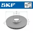 Jeu de 2 disques de frein avant SKF VKBD 80511 V2 - Visuel 2