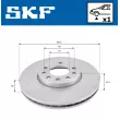 Jeu de 2 disques de frein avant SKF VKBD 80549 V1 - Visuel 2