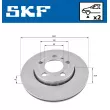 Jeu de 2 disques de frein avant SKF VKBD 80612 V2 - Visuel 2