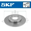 Jeu de 2 disques de frein avant SKF VKBD 80640 S2 - Visuel 2