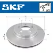 Jeu de 2 disques de frein avant SKF VKBD 80814 V1 - Visuel 2