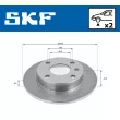 Jeu de 2 disques de frein avant SKF VKBD 80845 S2 - Visuel 2