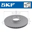 Jeu de 2 disques de frein avant SKF VKBD 80849 V2 - Visuel 2